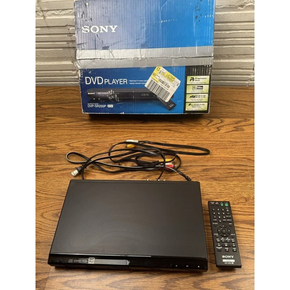 Sony CD/DVD/DVD+RW/+R/+R DL/-RW/-R/-R‎ DL/JPEG/MP3; REMOTE, DVP-SR200P, TESTED